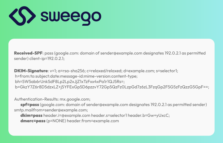 sweego authentication header min